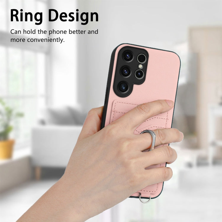 For Samsung Galaxy S22 Ultra 5G R20 Ring Card Holder Phone Case