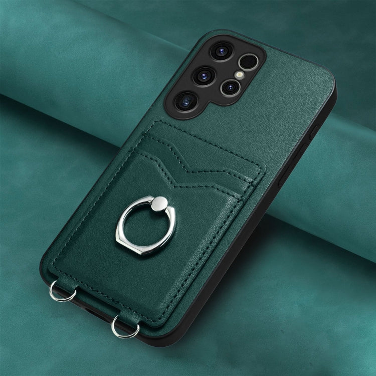 For Samsung Galaxy S22 Ultra 5G R20 Ring Card Holder Phone Case