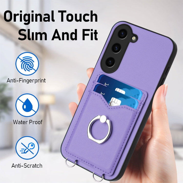 For Samsung Galaxy S23 FE 5G R20 Ring Card Holder Phone Case