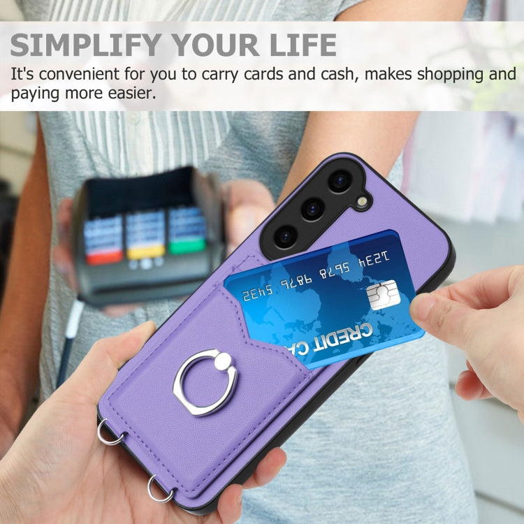 For Samsung Galaxy S23 FE 5G R20 Ring Card Holder Phone Case