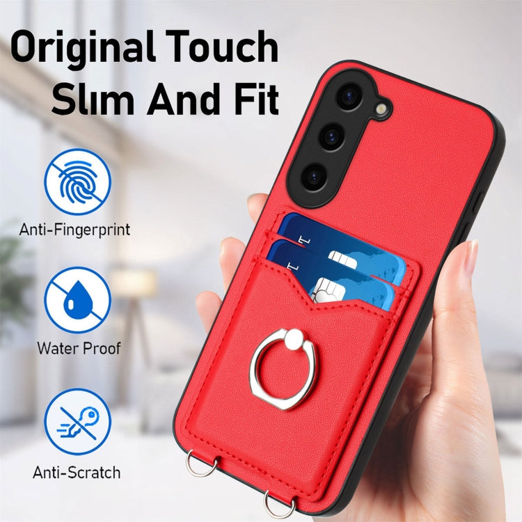 For Samsung Galaxy S23+ 5G R20 Ring Card Holder Phone Case