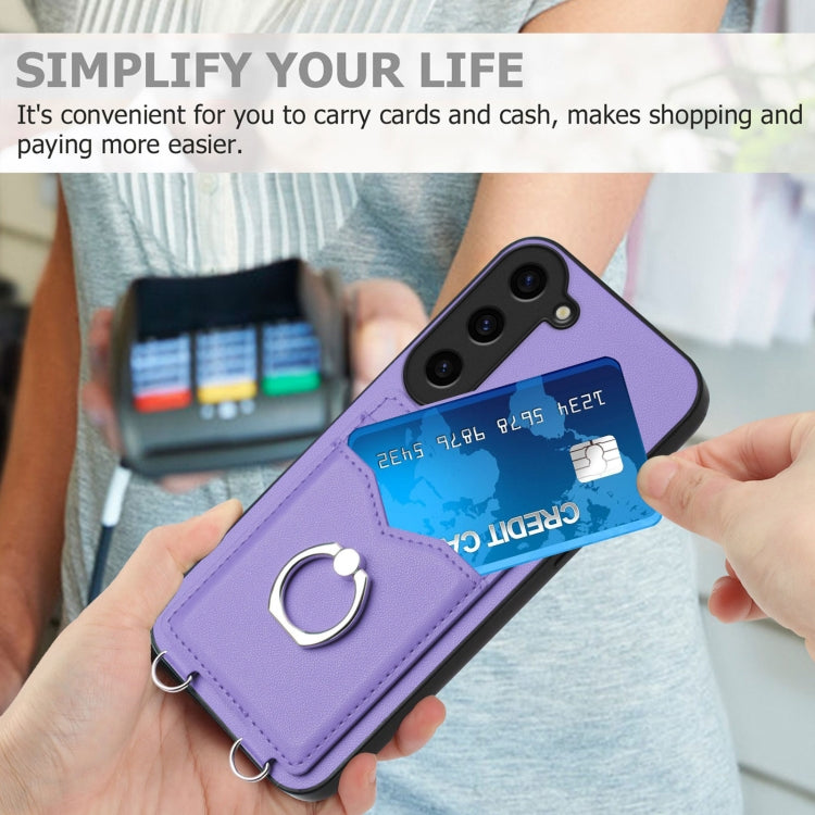 For Samsung Galaxy S23+ 5G R20 Ring Card Holder Phone Case