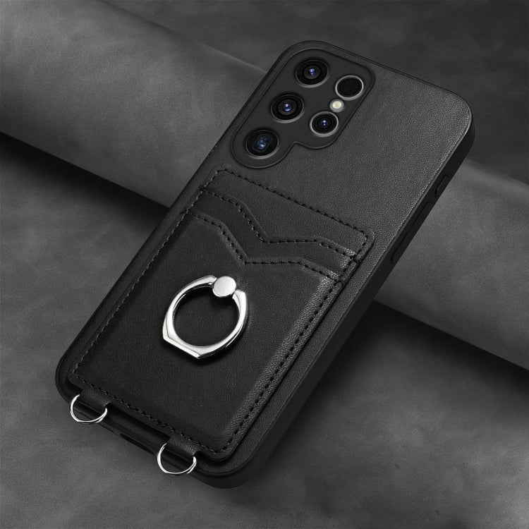 For Samsung Galaxy S23 Ultra 5G R20 Ring Card Holder Phone Case