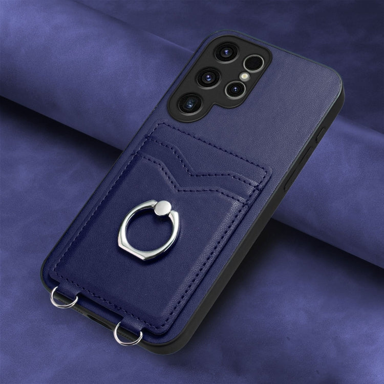 For Samsung Galaxy S23 Ultra 5G R20 Ring Card Holder Phone Case