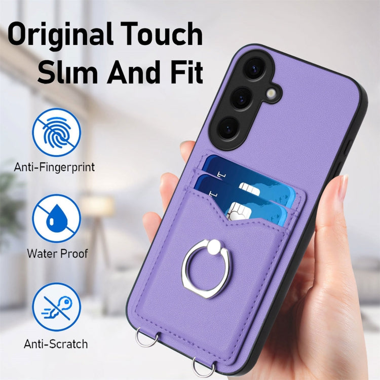 For Samsung Galaxy S24 5G R20 Ring Card Holder Phone Case