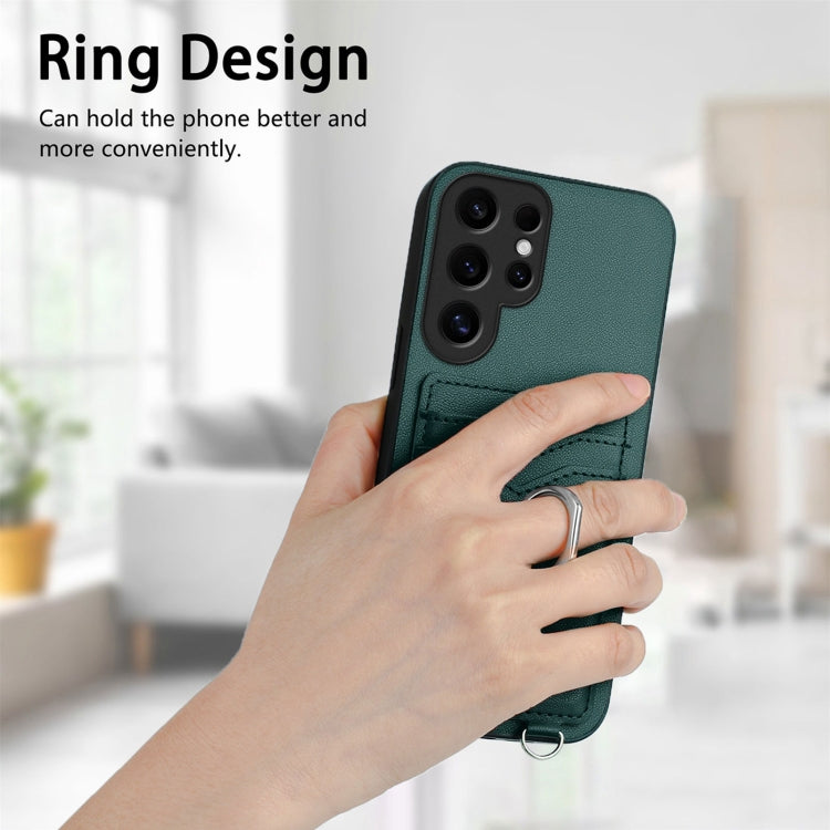 For Samsung Galaxy S24 Ultra 5G R20 Ring Card Holder Phone Case