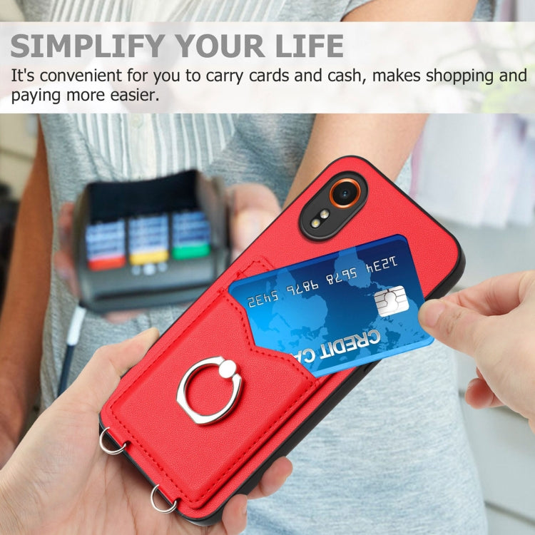 For Samsung Galaxy Xcover7 R20 Ring Card Holder Phone Case