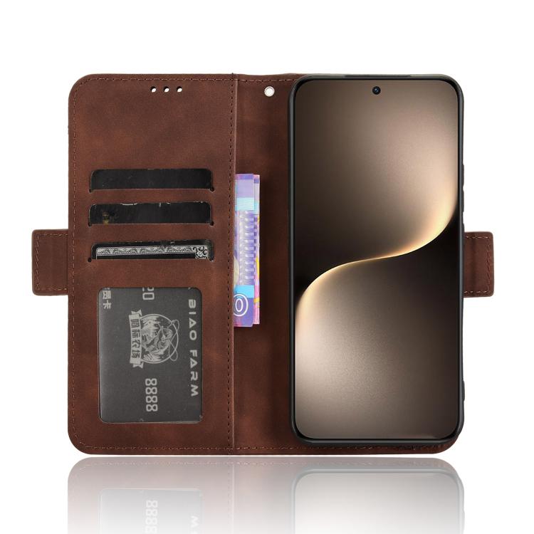 For Honor Magic7 Skin Feel Calf Texture Card Slots Leather Phone Case