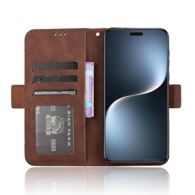 For Honor Magic7 Pro Skin Feel Calf Texture Card Slots Leather Phone Case