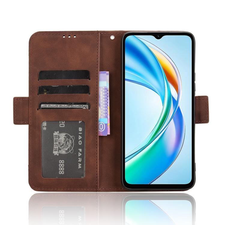 For Honor X5b 4G Skin Feel Calf Texture Card Slots Leather Phone Case