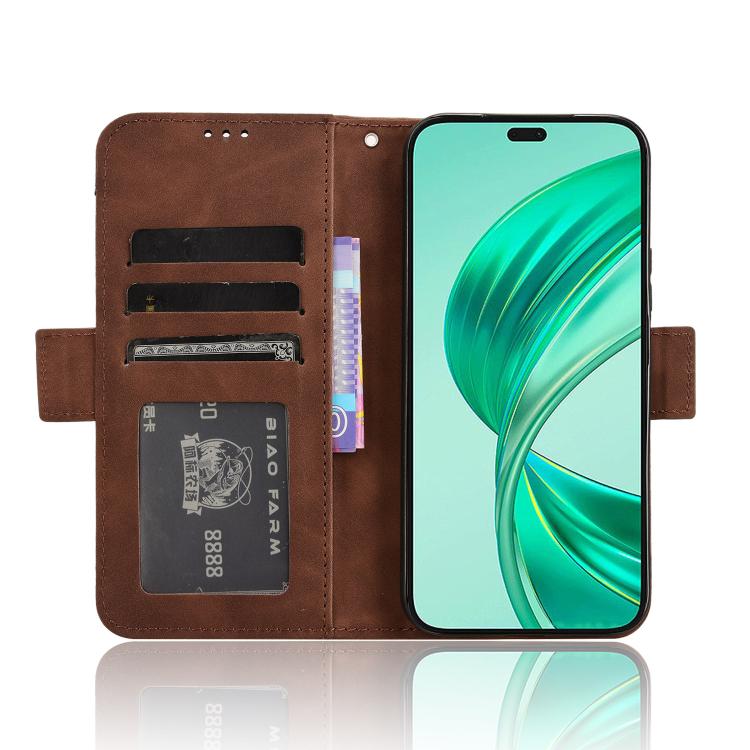 For Honor X8c 4G Skin Feel Calf Texture Card Slots Leather Phone Case