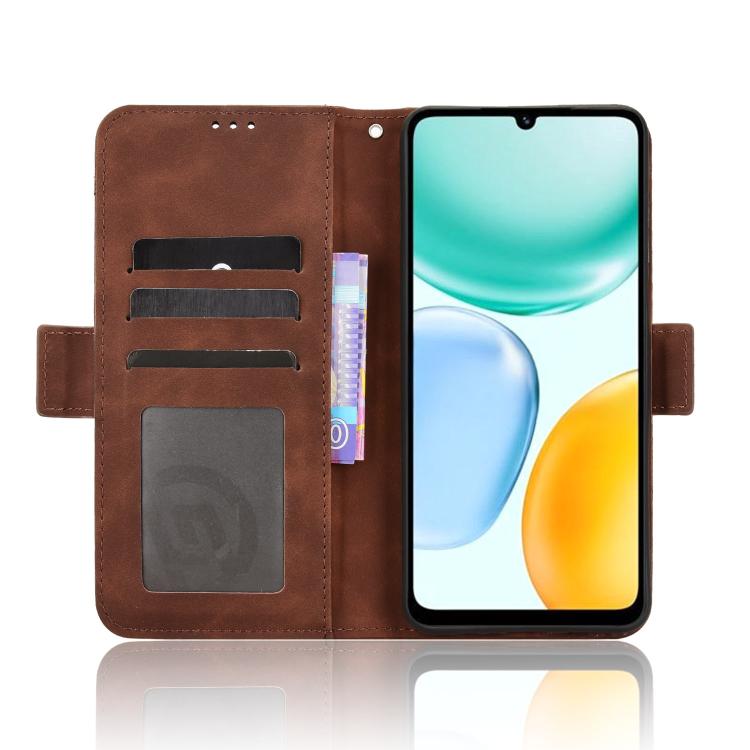 For Honor X5c Plus 4G Skin Feel Calf Texture Card Slots Leather Phone Case