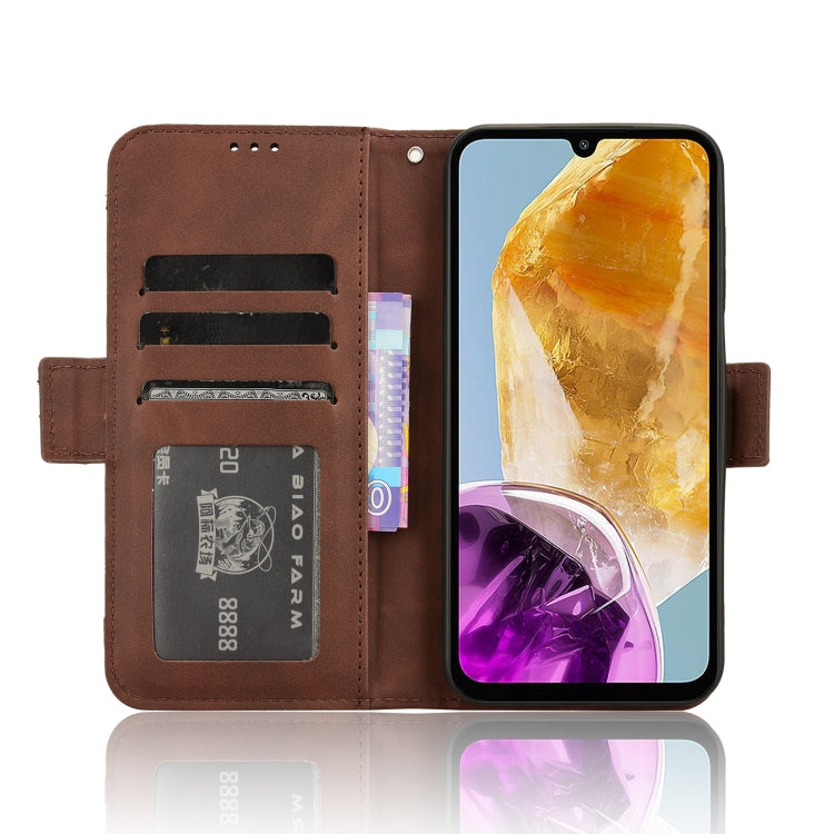 For Samsung Galaxy F15 / M15 5G Skin Feel Calf Texture Card Slots Leather Phone Case