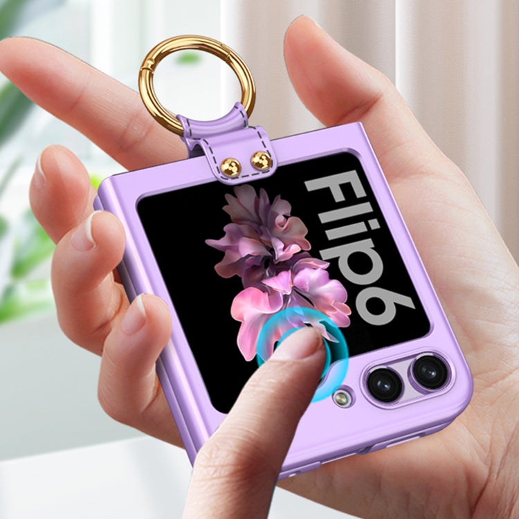 For Samsung Galaxy Z Flip6 / Flip7 FE GKK Ultra-thin PC Full Coverage Phone Case with Ring Holder