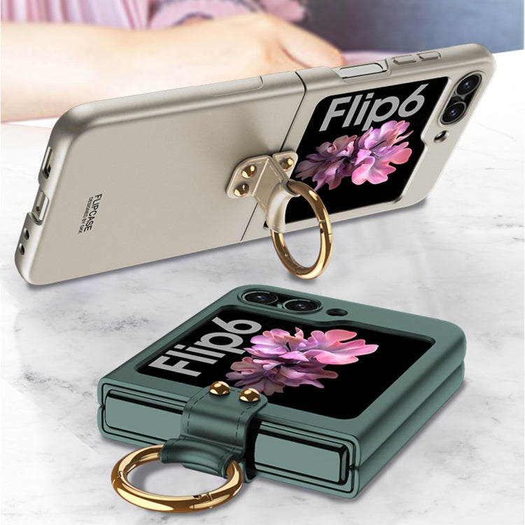 For Samsung Galaxy Z Flip6 / Flip7 FE GKK Ultra-thin PC Full Coverage Phone Case with Ring Holder
