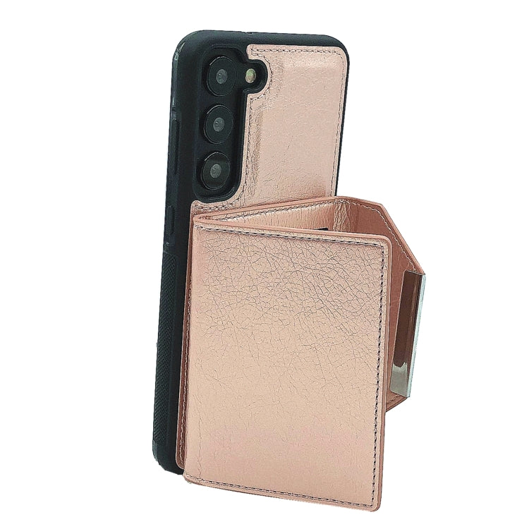 For Samsung Galaxy A55 5G Solid Color Metal Buckle Card Slots Bag Phone Case