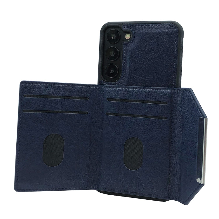 For Samsung Galaxy A35 5G Solid Color Metal Buckle Card Slots Bag Phone Case