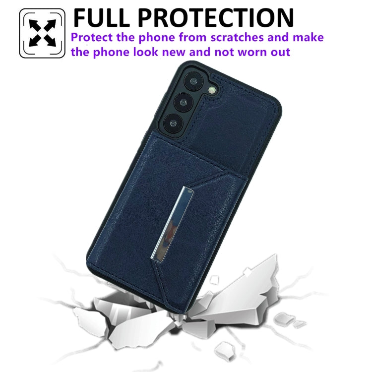 For Samsung Galaxy A35 5G Solid Color Metal Buckle Card Slots Bag Phone Case