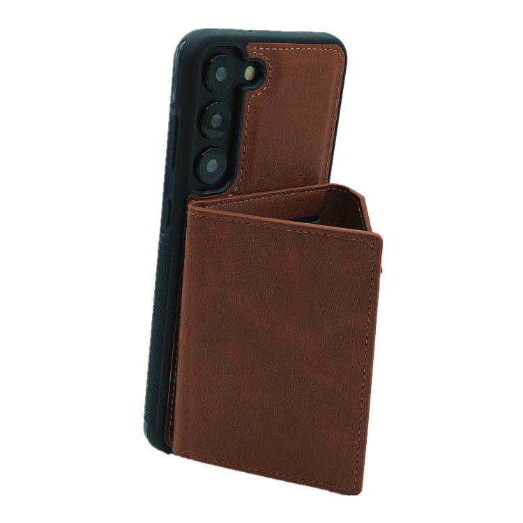 For Samsung Galaxy A35 5G Solid Color Metal Buckle Card Slots Bag Phone Case