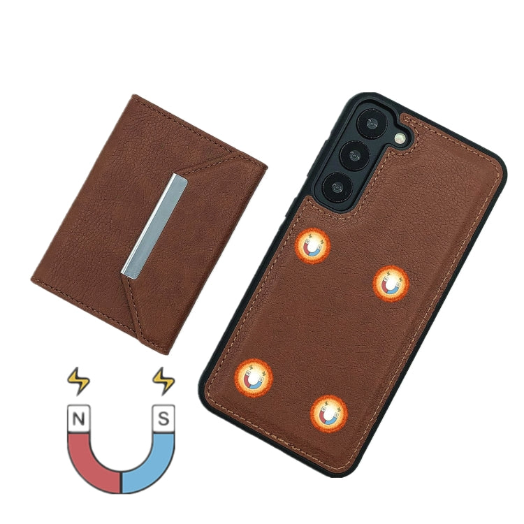 For Samsung Galaxy A35 5G Solid Color Metal Buckle Card Slots Bag Phone Case
