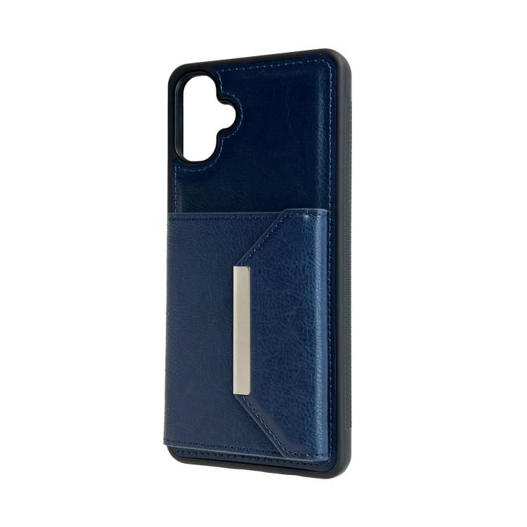 For Samsung Galaxy A06 4G / 5G Solid Color Metal Buckle Card Slots Bag Phone Case