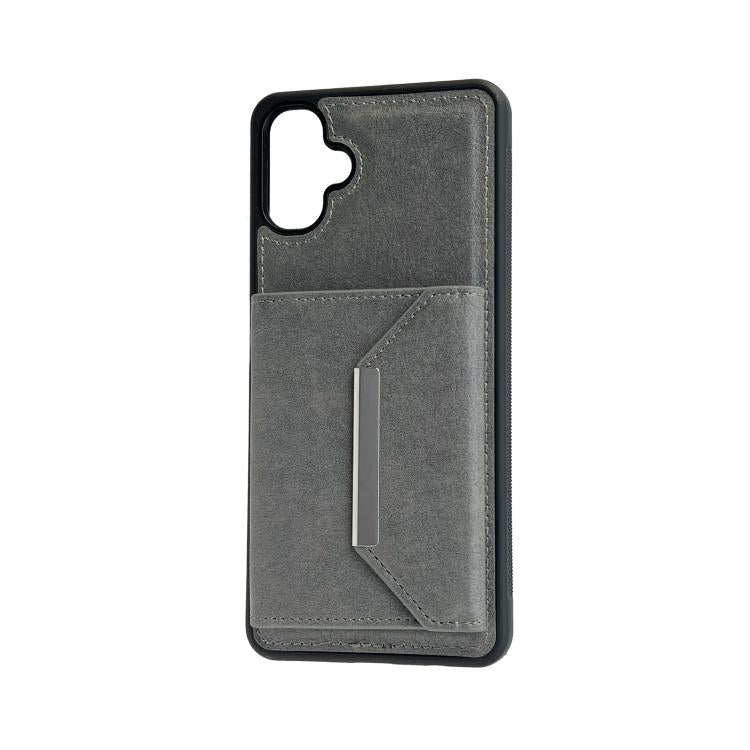 For Samsung Galaxy A06 4G / 5G Solid Color Metal Buckle Card Slots Bag Phone Case