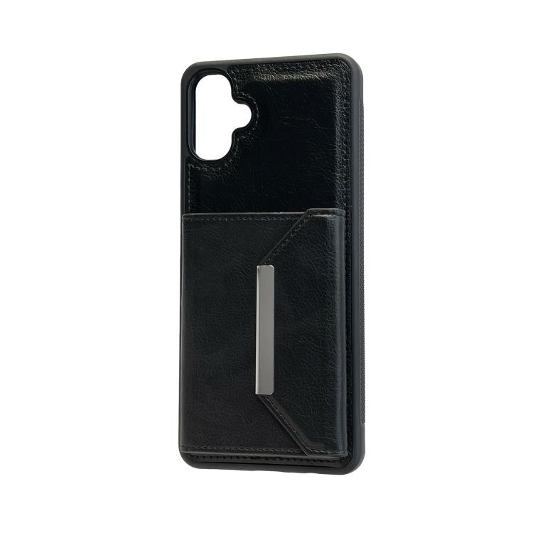 For Samsung Galaxy A06 4G / 5G Solid Color Metal Buckle Card Slots Bag Phone Case