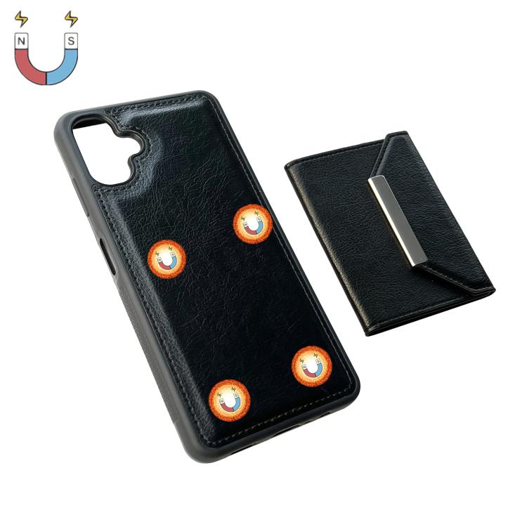 For Samsung Galaxy A06 4G / 5G Solid Color Metal Buckle Card Slots Bag Phone Case