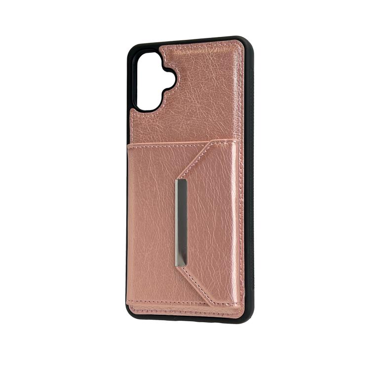 For Samsung Galaxy A06 4G / 5G Solid Color Metal Buckle Card Slots Bag Phone Case