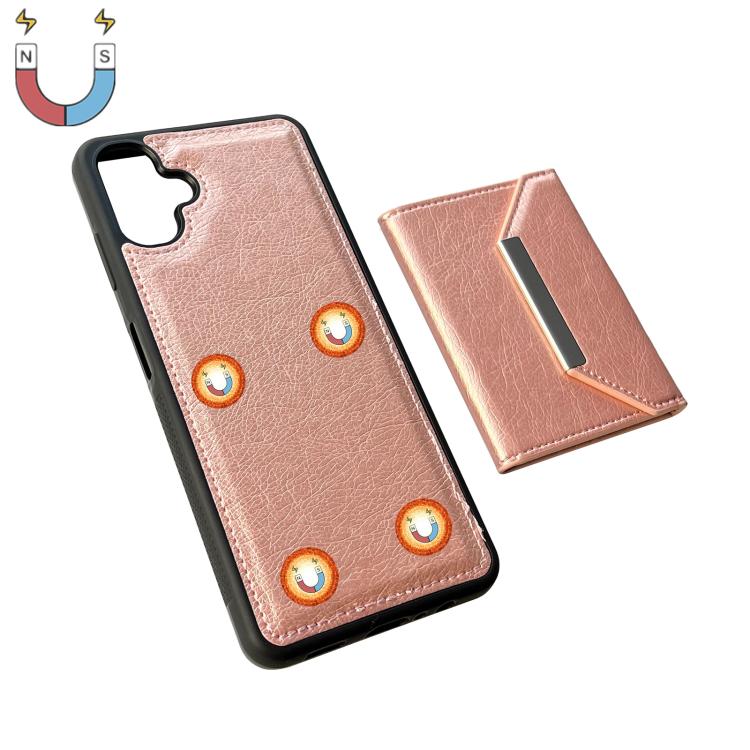 For Samsung Galaxy A06 4G / 5G Solid Color Metal Buckle Card Slots Bag Phone Case