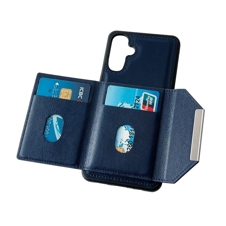 For Samsung Galaxy A26 5G Solid Color Metal Buckle Card Slots Bag Phone Case