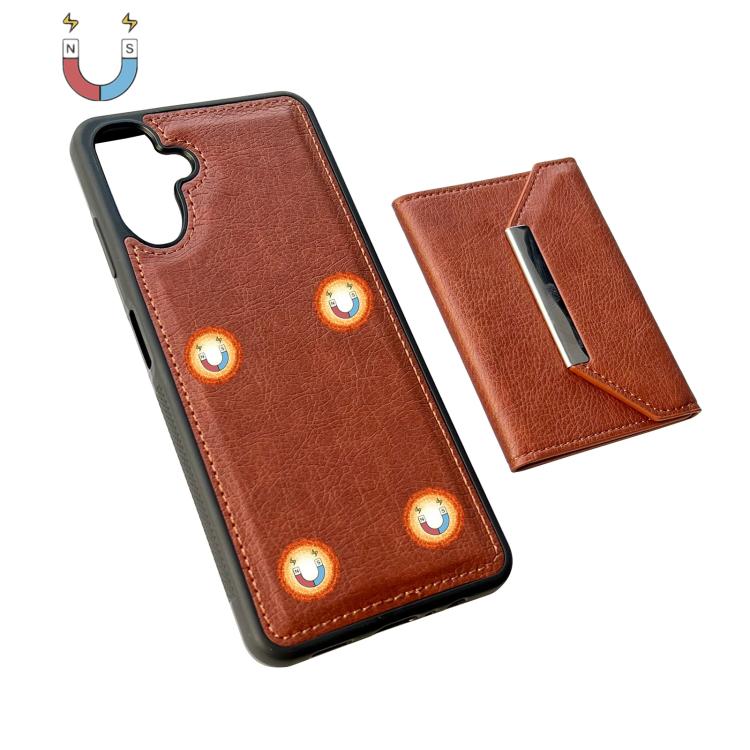 For Samsung Galaxy A26 5G Solid Color Metal Buckle Card Slots Bag Phone Case