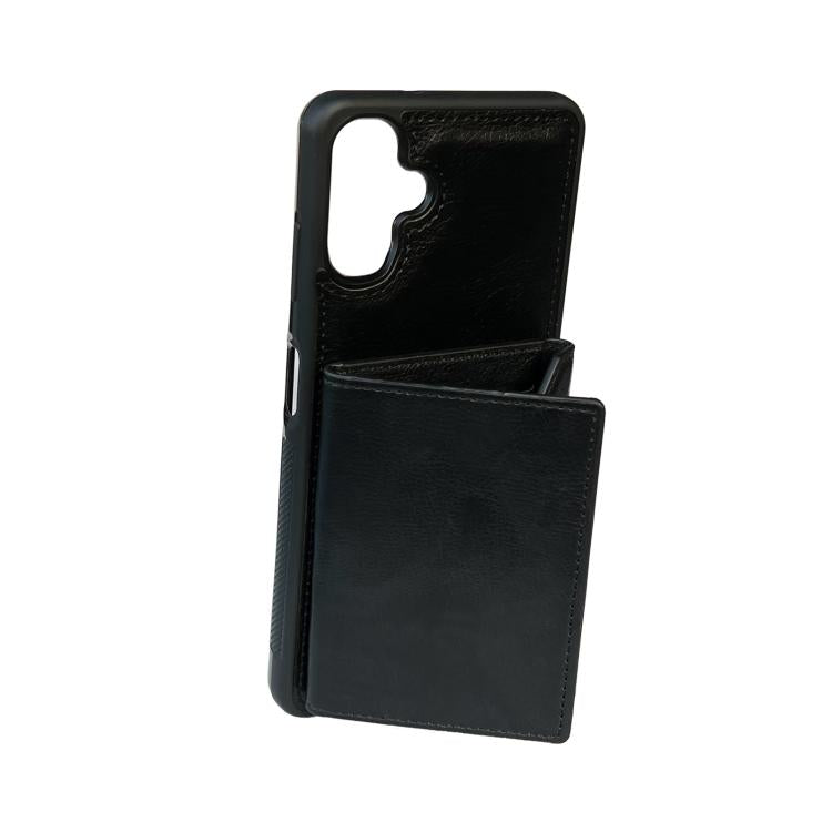 For Samsung Galaxy A26 5G Solid Color Metal Buckle Card Slots Bag Phone Case