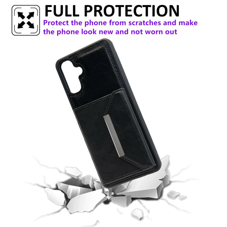 For Samsung Galaxy A26 5G Solid Color Metal Buckle Card Slots Bag Phone Case