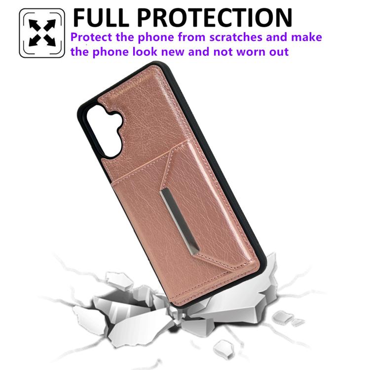 For Samsung Galaxy A26 5G Solid Color Metal Buckle Card Slots Bag Phone Case