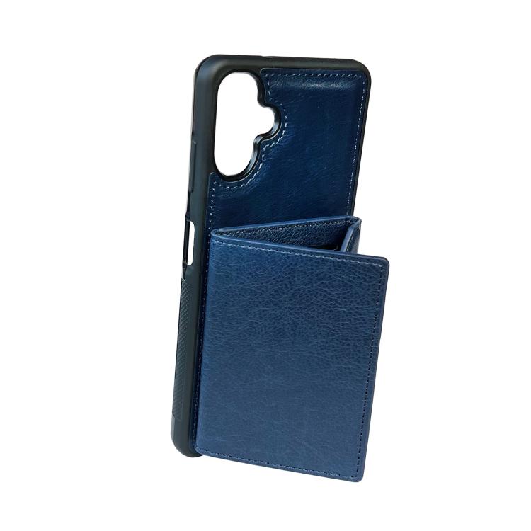 For Samsung Galaxy A36 5G Solid Color Metal Buckle Card Slots Bag Phone Case