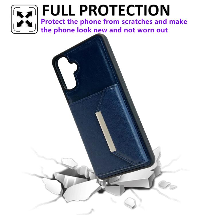 For Samsung Galaxy A36 5G Solid Color Metal Buckle Card Slots Bag Phone Case