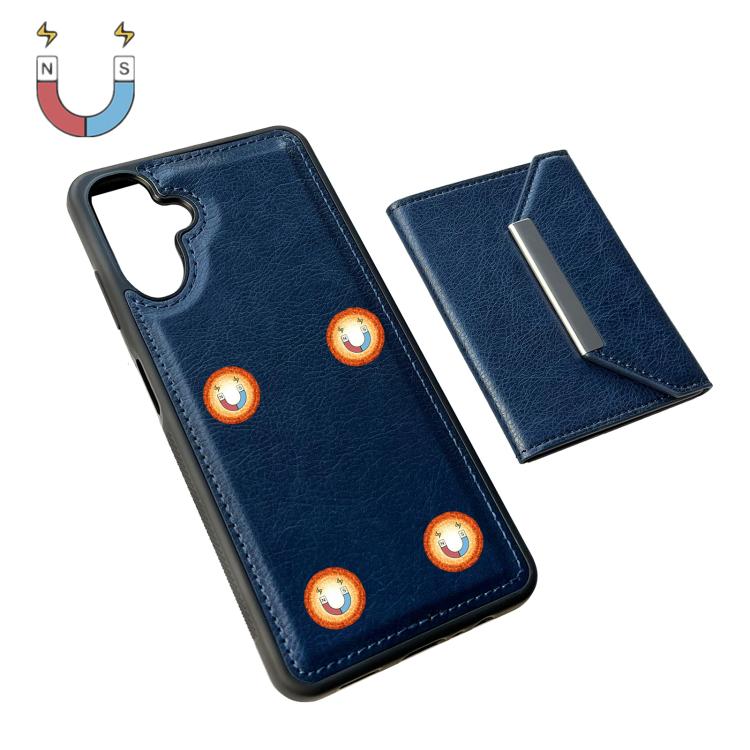 For Samsung Galaxy A36 5G Solid Color Metal Buckle Card Slots Bag Phone Case