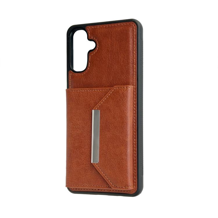 For Samsung Galaxy A36 5G Solid Color Metal Buckle Card Slots Bag Phone Case