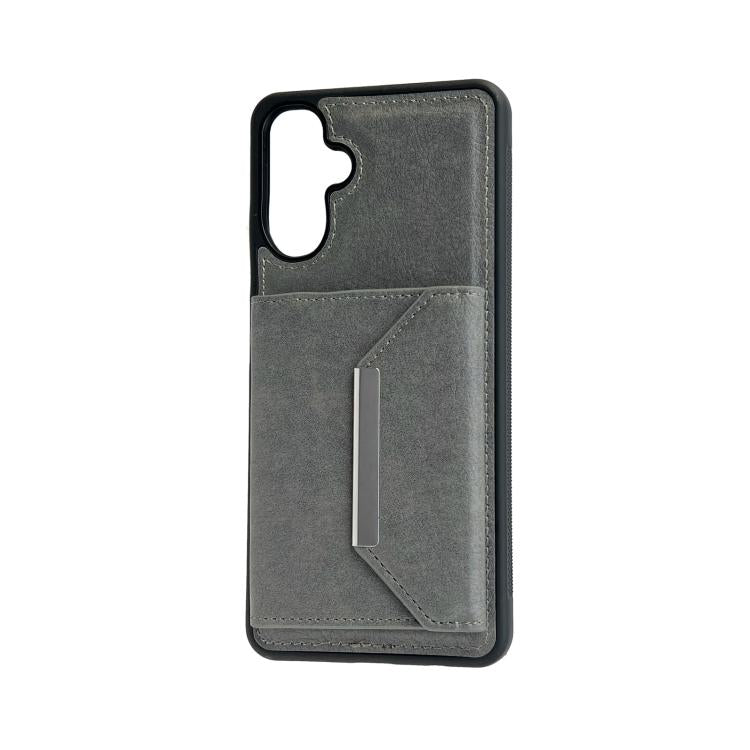 For Samsung Galaxy A36 5G Solid Color Metal Buckle Card Slots Bag Phone Case