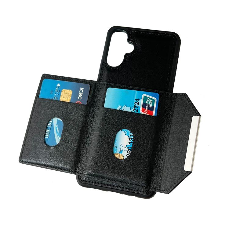 For Samsung Galaxy A36 5G Solid Color Metal Buckle Card Slots Bag Phone Case