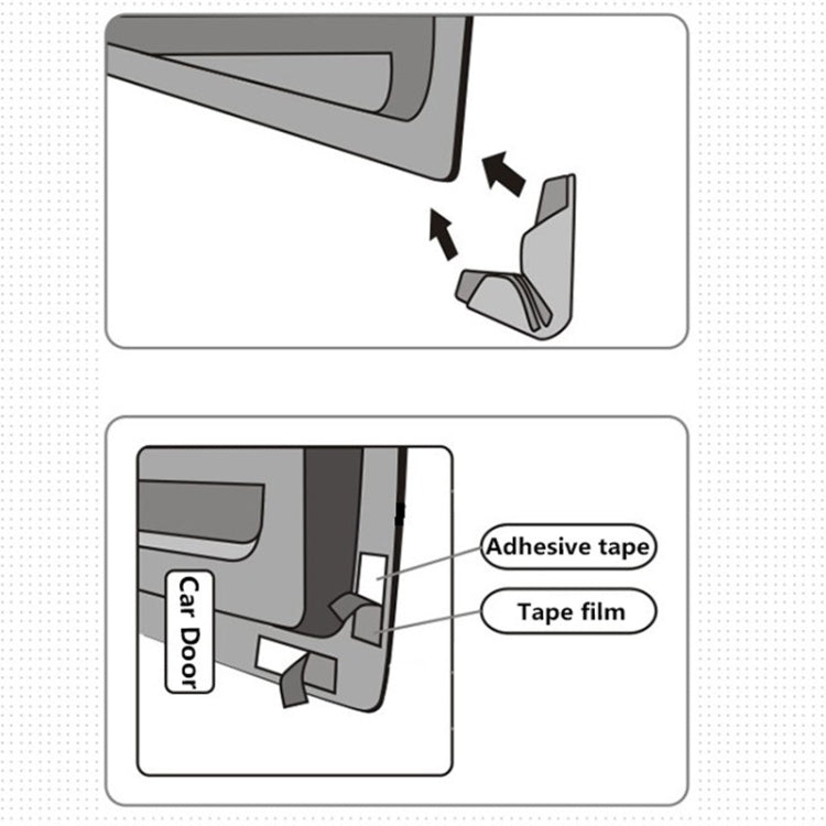 3R 3R-2107 Car Door Anti-collision Rubber Strip Invisible Protection Anti-scratch Aticker