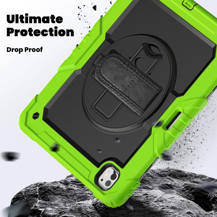 For iPad Pro 13 2025 / 2024 Turntable Holder Silicone Hybrid PC Tablet Case with Shoulder Strap