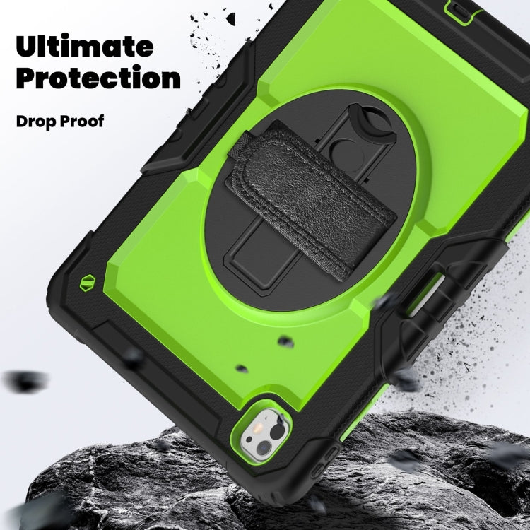 For iPad Pro 13 2025 / 2024 Turntable Holder Silicone Hybrid PC Tablet Case with Shoulder Strap