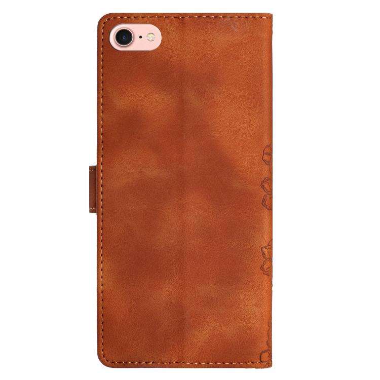 For iPhone 16e / 17e Cherry Blossom Butterfly Skin Feel Embossed PU Phone Case