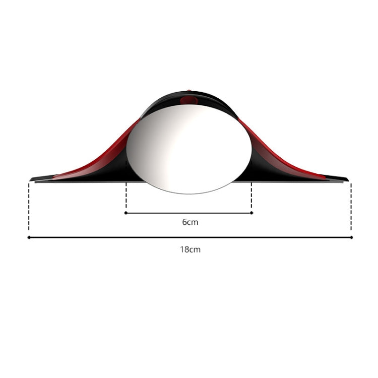 3R 3R-156 2 in 1 Car Auxiliary HD Blind Spot Mirror with Carbon Fiber Texture Rain Shield, Style:Oval Shape