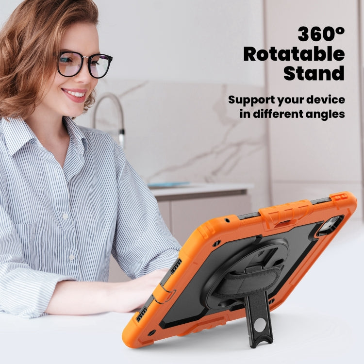 For iPad Pro 11 2025 / 2024 Silicone Hybrid PC Tablet Case with Shoulder Strap