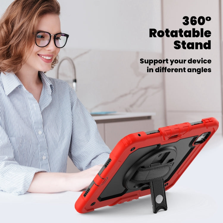 For iPad Pro 11 2025 / 2024 Silicone Hybrid PC Tablet Case with Shoulder Strap