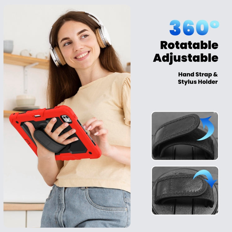 For iPad Pro 11 2025 / 2024 Silicone Hybrid PC Tablet Case with Shoulder Strap