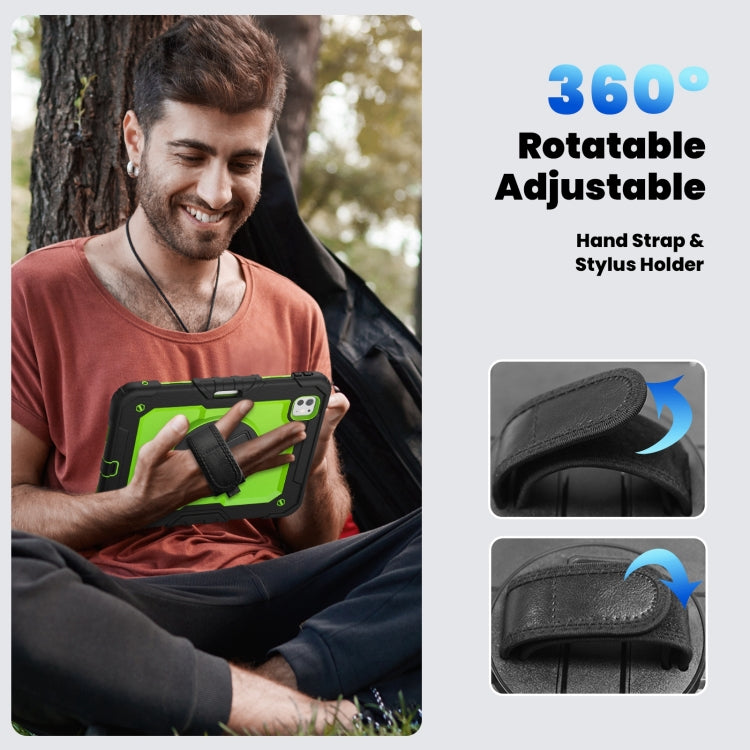 For iPad Pro 11 2025 / 2024 Silicone Hybrid PC Tablet Case with Shoulder Strap
